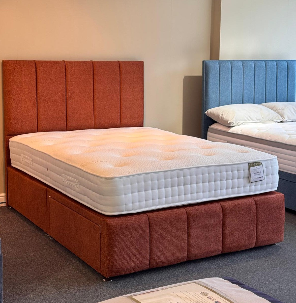 4'6 Highgrove Chatsworth Mattress bed set including headboard. *Ex Display* was £1,150.00